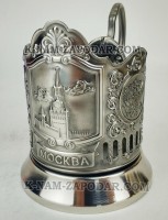 Подстаканник никелированный Спасская Башня Кремля