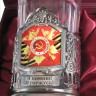 Чайный подарочный набор подстаканник черненый Орден Отечественной Войны (в цвете)